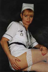 Dirty Nurse white panties around her ankles… KaraJayne’s peachy bottom gets the strict spanking it deserves
